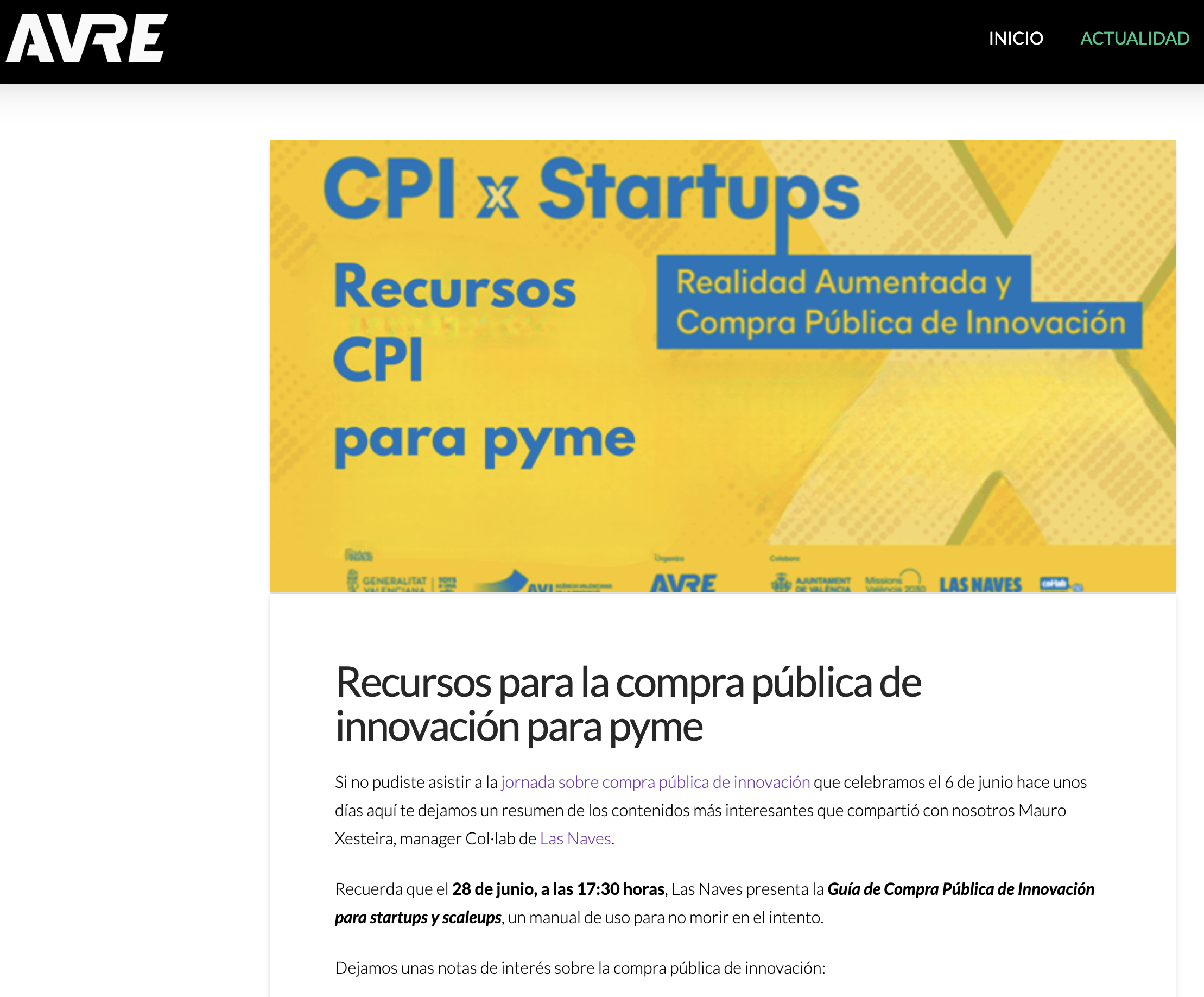 AVRE CPI x Startups